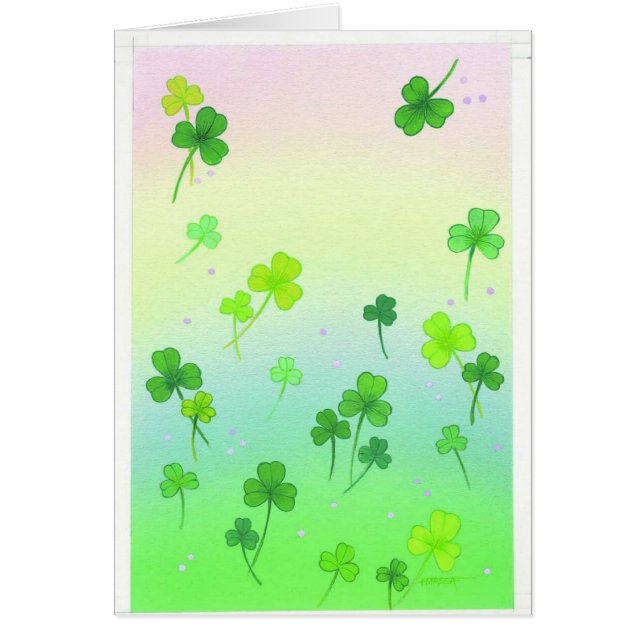 St. Patricks Day Pastel anpassbare Karte (Vorne)