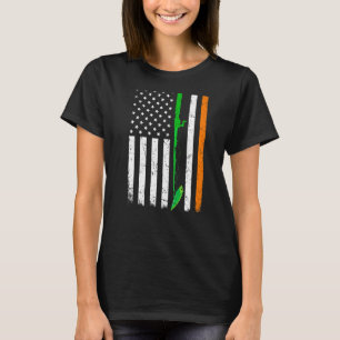 St Patrick's Day Patriotic Fishing Irish American T-Shirt