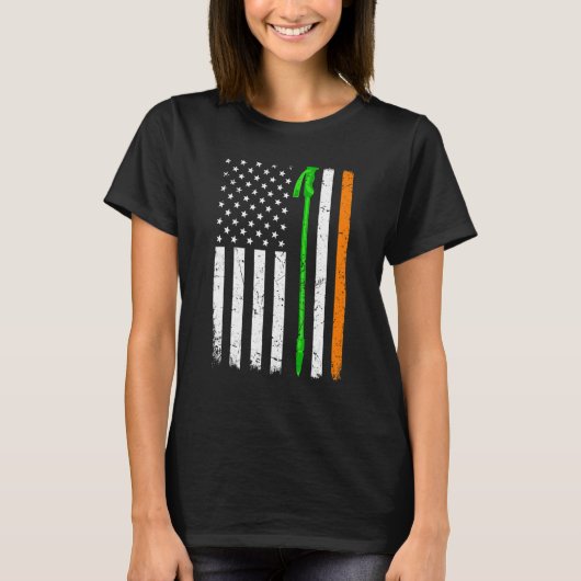 St Patrick's Day Patriotic Wanderung Irish America T-Shirt (Vorderseite)