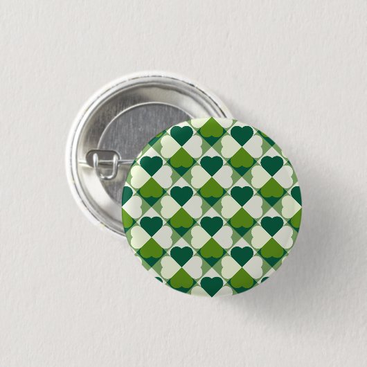 St. Patrick's Day Pattern Button (Vorne & Hinten)