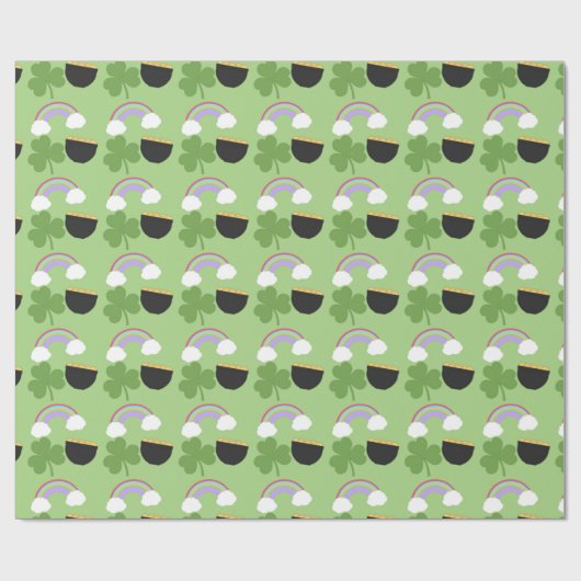 St. Patrick's Day Pattern Geschenkpapier (Flach)