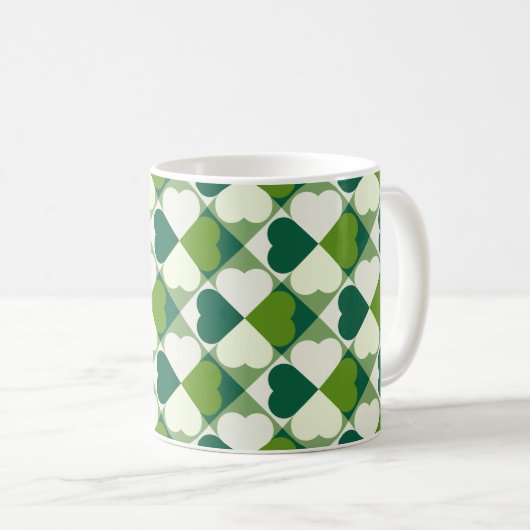 St. Patrick's Day Pattern Kaffeetasse (VorderseiteRechts)