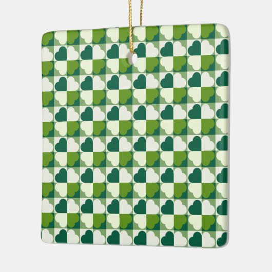St. Patrick's Day Pattern Keramikornament (Links)