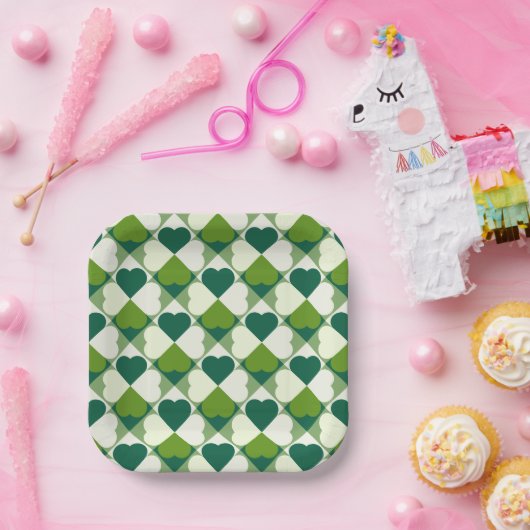 St. Patrick's Day Pattern Pappteller (Party)