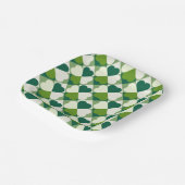 St. Patrick's Day Pattern Pappteller (Gewinkelt)