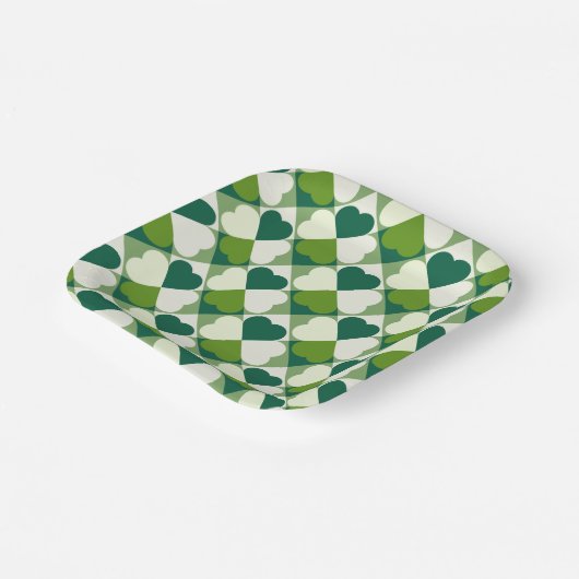 St. Patrick's Day Pattern Pappteller (Gewinkelt)