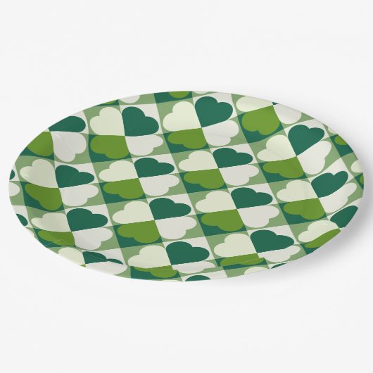 St. Patrick's Day Pattern Pappteller (Schrägansicht)