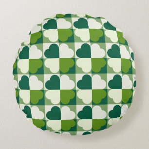 St. Patrick's Day Pattern Rundes Kissen