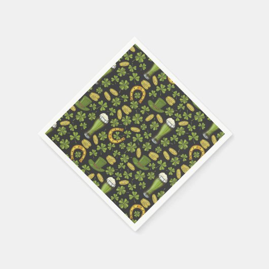 St. Patrick's Day Pattern Serviette (Ecke)