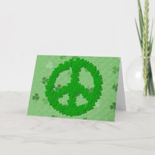 St Patrick's Day Peace Sign Karte
