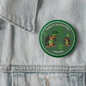 ST. Patrick's Day peitscht niedliche Dackeln Button
