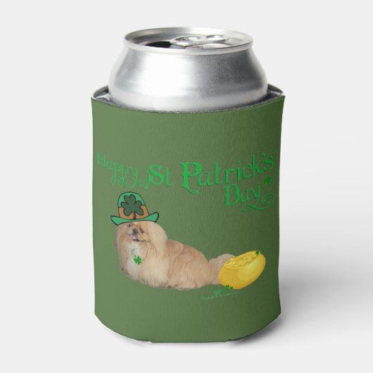 St Patricks Day Pekingese Dosenkühler (Kanne Vorderseite)