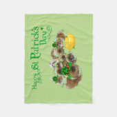 St Patricks Day Pekingese Fleecedecke (Vorderseite)