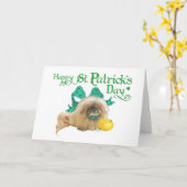 St Patricks Day Pekingese Karte (Gelbe Blume)