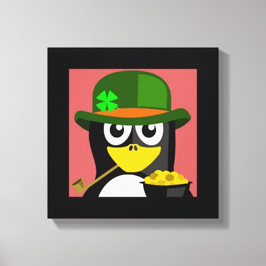 "ST. PATRICK'S DAY" PENGUIN LEINWANDDRUCK (Vorderseite)