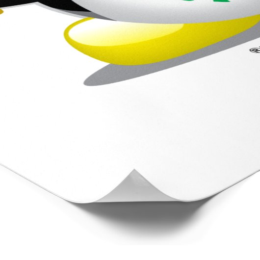 St Patrick's Day Penguin Poster (Ecke)