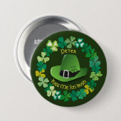 St. Patrick's Day Personalisiert Kiss Me I'm Irish Button (Vorne & Hinten)