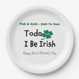 St. Patrick's Day Personalisiert Pappteller