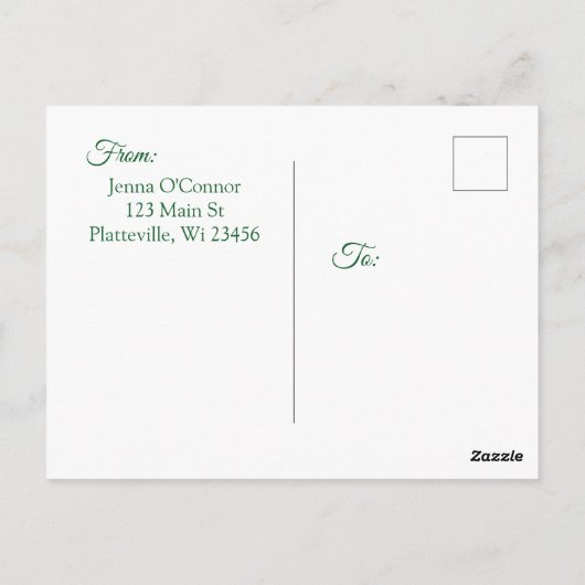 St Patrick's Day Personalisiert Postkarte (Rückseite)