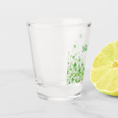 St. Patrick's Day personalisiertes Kleeblatt Schnapsglas (Links)