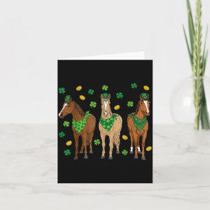 St. Patricks Day Pferde Reitsport Frauen Mädchen K Karte
