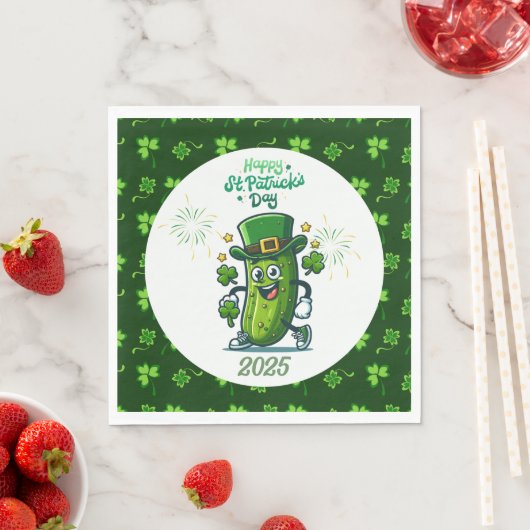 St. Patrick's Day Pickle 2025 Serviette (Beispiel)