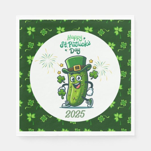 St. Patrick's Day Pickle 2025 Serviette (Vorderseite)
