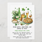 St. Patrick's Day Picnic - Lucky Fun Einladung (Vorne/Hinten)