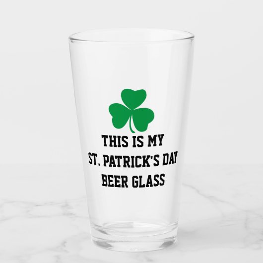ST PATRICKS DAY PILSNER PINT BIER GLASS GLAS (Vorderseite)