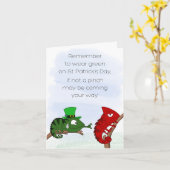 St Patrick's Day Pinch Karte (Gelbe Blume)