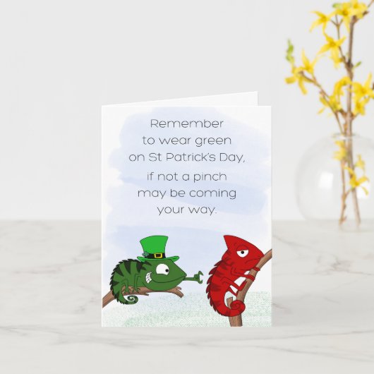 St Patrick's Day Pinch Karte (Gelbe Blume)