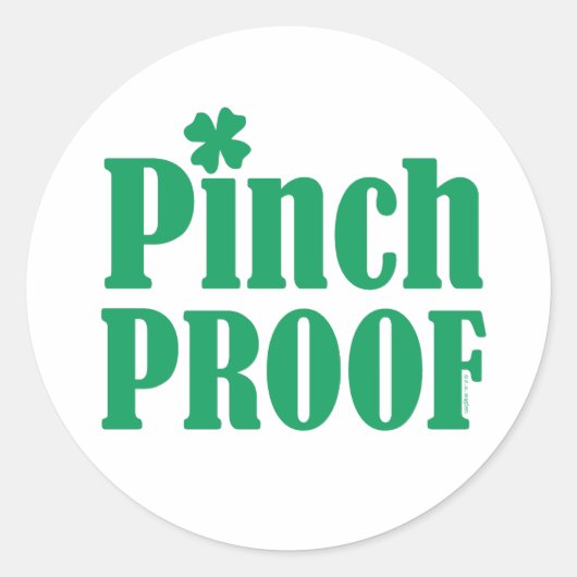 St Patrick's Day Pinch Proof Runder Aufkleber (Vorderseite)