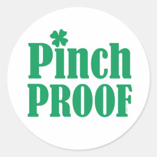 St Patrick's Day Pinch Proof Runder Aufkleber