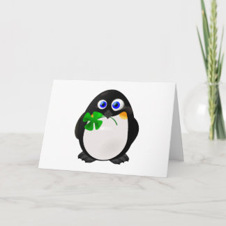 St. Patrick's Day Pinguin Karte