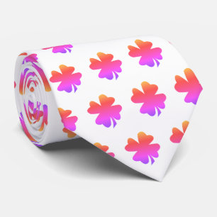 St. Patrick's Day Pink White Shamrock-Geschenk Mit Krawatte