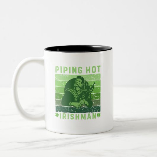St. Patrick's Day Piping Hot Irish Zweifarbige Tasse (Links)