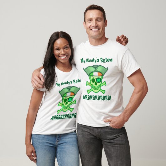 St. Patrick's Day Pirate Hintern T - Shirt (Unisex)