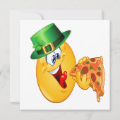 St. Patrick's Day Pizza Party Einladung (Vorderseite)