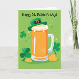 St Patrick's Day Playful Bier Tasse Holiday Card Feiertagskarte