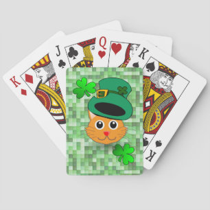 St. Patrick's Day Playing Card Deck Cat Spielkarten