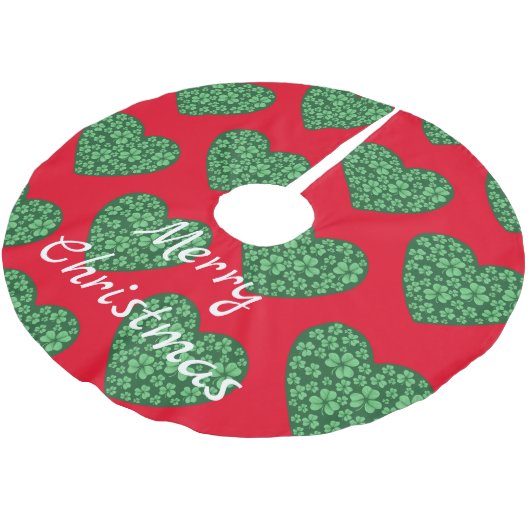 St. Patrick's Day Polyester Weihnachtsbaumdecke (Schrägansicht)