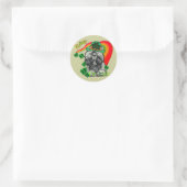 St Patrick's Day Poodle Runder Aufkleber (Tasche)