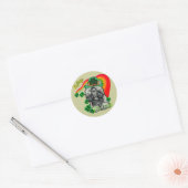 St Patrick's Day Poodle Runder Aufkleber (Umschlag)