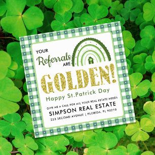 St. Patrick's Day Pop-By-Anhänger Ihre Empfehlun Quadratische Visitenkarte
