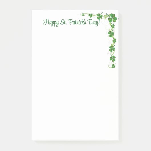 St. Patricks Day Post-it Klebezettel (Vorderseite)
