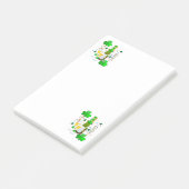 St. Patrick's Day Post it Notes Kleeblatt Wine Post-it Klebezettel (angewinkelt)