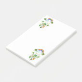 St. Patrick's Day Post it Notes Rainbow Post-it Klebezettel (angewinkelt)