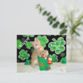 St. Patrick's Day Postcard in Buffington - Katze Postkarte (Stehend Vorderseite)