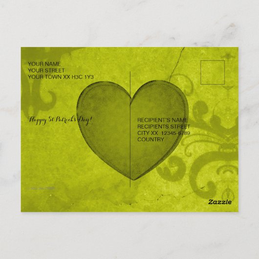 St. Patrick's Day Postcard Postkarte (Rückseite)