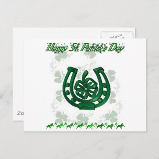 St. Patrick's Day Postkarte (Vorne/Hinten)